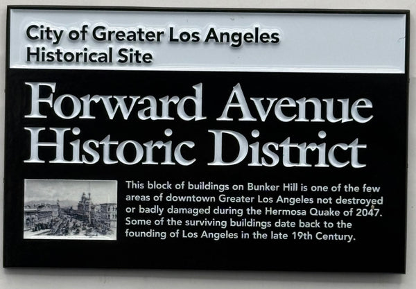 Star Trek DEDICATION PLAQUE #15 FORWARD AVENUE Historic District