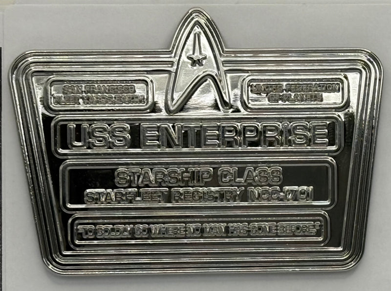 Star Trek DEDICATION PLAQUE