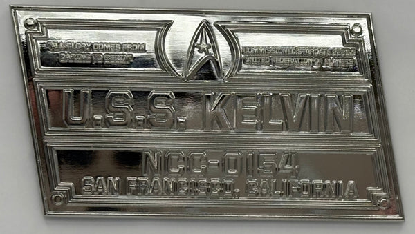 Star Trek DEDICATION PLAQUE #10 U.S.S. KELVIN