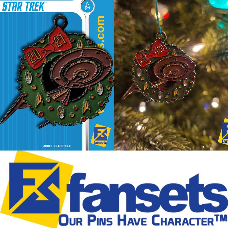 Star Trek Discovery NCC-1031 WREATH Christmas/Holiday Pin 2021